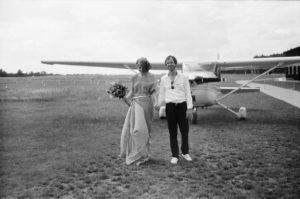 Svatební fotografie z letiště Točná